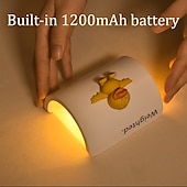 abordables Veilleuses pour chambre d&#039;enfant-Veilleuse LED décorative en forme de canard, lampe de bureau à intensité variable et rechargeable, éclairage pour enfants, réglage de la luminosité
