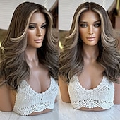 economico Parrucche lace front capelli veri-Capelli Vergini Non Trattati 5x5 Chiusura 13x4 Fronte in Pizzo Parrucca Taglio Scalato Capelli brasiliani Ondulato Multicolore Parrucca 130% 150% Densità dei capelli con Capelli di Bambino Capelli