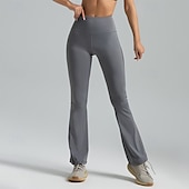 economico Leggings e collant da yoga-Per donna Pantaloni da yoga Leggings da yoga Controllo addominale Sollevamento glutei Vita Alta Yoga Allenamento in Palestra Pilates Collant Nero Blu Reale Grigio scuro Spandex Autunno Gli sport