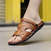 preiswerte Urlaubsandalen-Herrensandalen mit geprägten Details und gepolstertem Fußbett, ideal für lässige Outdoor-Aktivitäten