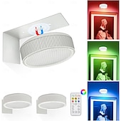cheap Puck Lights-LED Wireless Picture Light, 20 RGB Color Magnetic Lights, Adjustable Timer Led Picture Frame Art Display Light, Wireless Gallery Display Wall Photo Light