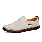 preiswerte Herrenpantoletten &amp; -slipper-Herren Slipper aus braunem Wildleder - atmungsaktive, ausgehöhlte Freizeitschuhe für Sommer und Arbeit