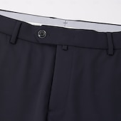 cheap Men&#039;s Elite Pants-Men&#039;s Dress Pants Solid Color Wearable Full Length Formal Wedding Party Elegant Fashion Light Khaki Navy Blue Micro-elastic