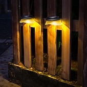 abordables Street Lights-2/4 Pcs LED Solar Street Lights Outdoor Wall Lights Fence Lights 9LEDs Home Garden Outdoor Courtyard Fence Wall Decoration LED Waterproof Wall Light Garage Porch Yard Lighting