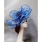 baratos Chapéus e Fascinators-Chapéu de Velo com Fascinators para Casamento Corrida de Cavalos com Cabeça de Pena
