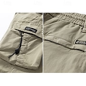economico Classico-Per uomo Pantaloncini Cargo Capri Pantaloni capri Coulisse Elastico in vita Multi-tasche Semplice Comodità Indossabile Lunghezza al polpaccio All&#039;aperto Sport Quotidiano Moda Casual Nero Cachi