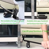cheap Hand Tools-Furniture Mover with Wheels &amp; Lifter Set 360 Swivel Casters 880lbs Capacity Furniture Dolly for Moving Heavy Furniture Refrigerator Sofa Cabinet