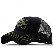 economico Cappellino da baseball da uomo-Per uomo Cappellino da Baseball Cappello da Sole Cappello da Camionista Cappuccio in rete Nero Verde Cotone Regolabile Moda Abbigliamento quotidiano Festival Motivo Colore Solido / Tinta Unita Casual