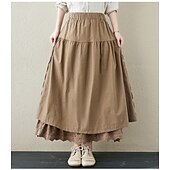 cheap Bottoms-Retro Vintage Medieval Skirt Women&#039;s Masquerade Casual Daily Adults&#039; Skirt