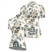 abordables Maillots de mujer-Mujer Maillot de Ciclismo Flor Manga Corta Bicicleta Camiseta Maillot con 3 bolsillos traseros MTB Bicicleta Montaña Secado rápido Diseño Anatómico Capilaridad Transpirable Deportes Amarillo Rosa Azul