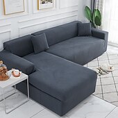 cheap Sofa Cover-Elastic Jacquard Fabric Sofa Cover Stretch Couch Cover Sectional L Shape Sofa Slipcover Corner Case for Living Room 1/2/3/4 Seat