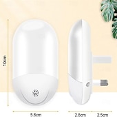 tanie włączana lampka nocna-pilot led lampka nocna salon sypialnia dekoracja lampka nocna ciepła poświata przełącznik światła ochrona oczu bez migotania uk usa ue wtyczka zasilania 1 szt.