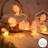 お買い得  ＬＥＤライトストリップ-イースターエッグの壊れたストリングライト 2m 10LED 暖色電池式フェアリーライト イースターパーティー 結婚式 休日 家の装飾用