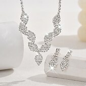 ieftine Seturi de Bijuterii-Seturi de bijuterii de mireasă 1 Aliaj Cercei Coliere Pentru femei Lux Draguț Geometric Bucurie Geometric Shape Set de bijuterii Pentru Petrecere