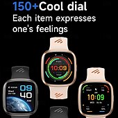 abordables Relojes inteligentes-696 HT31 Reloj inteligente 1.72 pulgada Smartwatch Reloj elegante Bluetooth Podómetro Recordatorio de Llamadas Seguimiento del Sueño Compatible con Android iOS Mujer Hombre Llamadas con Manos Libres
