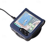 cheap Samsung Cases-Phone Case For Samsung Galaxy Z Flip 7 Z Flip 6 Z Flip 5 Z Flip 4 Back Cover Magnetic Support Wireless Charging Card Slot Retro TPU PU Leather