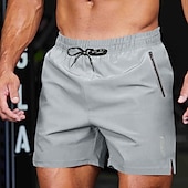 cheap Casual Shorts-Men&#039;s Athletic Shorts Shorts Running Shorts Gym Shorts Sport Daily Quick Dry High Stretch Comfortable Pocket Drawstring Elastic Waist Letter Short Gymnatics Casual Activewear Black Navy Blue