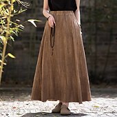 cheap Bottoms-Retro Vintage Medieval Skirt Women&#039;s Masquerade Casual Daily Adults&#039; Skirt