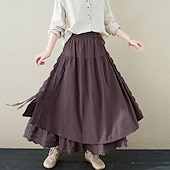 cheap Bottoms-Retro Vintage Medieval Skirt Women&#039;s Masquerade Casual Daily Adults&#039; Skirt