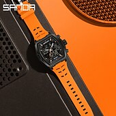 levne Digitální hodinky-SANDA Top Značka 6235 Luxusní Mužský Studentský Elektronické Hodinky Sportovní Multifunkční Vodotěsné LED Studentské Elektronické Hodinky