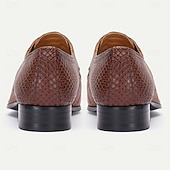 preiswerte Klassische Anzugschuhe-Elegante Oxford-Schnürschuhe aus Pythonleder für Herren – perfekt für Kentucky Derby und formelle Anlässe