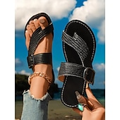 levne Sandály na dovolenou-dámské trendy zelené croc – sandály s reliéfem – dvojité – páskové, tanga – obuv ve stylu dámských plážových výletů, letních procházek a příležitostných setkání