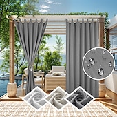 billige Vanntette gardiner-utendørs gardiner til terrasse ensfargede vanntette gardiner utendørs skjermer for lysthus pergola veranda vindusgardinpaneler