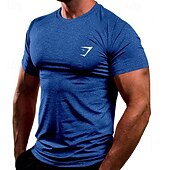 voordelige Casual T-shirts voor heren-Voor heren T-shirts Shirt met korte mouwen T-shirt Korte mouw Ronde hals Zomer Opdrukken Modieus Ontwerper Snel Drogend Vakantie Straat Uitgaan Zwart Wit Donker Marine Top T-shirt voor mannen