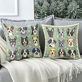 billige dyrestil-Søte hunder dekorative kasteputer dekkevne 1PC myk kvadratisk sofa pute omslag putetrekk soverom stue sofa stol dyrevenn