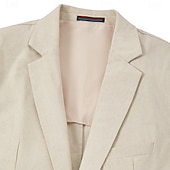 abordables Costumes de mariage-Costumes de mariage d&#039;été en lin pour hommes, blanc, bleu ciel, mode, demi-doublé, léger, couleur unie, coupe standard, 2 pièces, simple boutonnage, un bouton