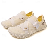 preiswerte Sneaker für Herren-Barfuß-Wasserschuhe für Herren – weiß und orange, schnelltrocknend, verstellbarer Klettverschluss – ideal für Strand- und Wasseraktivitäten