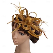 preiswerte Faszinator-Kopfstück Federn Sinamay Hochzeit Abendgesellschaft Elegant Hochzeit Mit Feder Kopfschmuck Kopfbedeckung