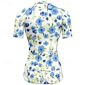 abordables Maillots de mujer-Mujer Maillot de Ciclismo Flor Manga Corta Bicicleta Camiseta Maillot con 3 bolsillos traseros MTB Bicicleta Montaña Secado rápido Diseño Anatómico Capilaridad Transpirable Deportes Amarillo Rosa Azul