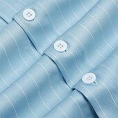 economico camicia da uomo con bottoni-Per uomo Camicia Camicia Estiva Camicia casual Camicia da Spiaggia Camicia con Bottoni Bianco Verde Blu scuro Azzurro Manica Corta A righe Colletto a Camicia Vacanza Camicia hawaiana Abbigliamento