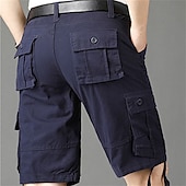 economico Classico-Per uomo Pantaloncini cargo Shorts Pantaloncini Estivi Multi-tasche Tasca con Patta Semplice Comodità Indossabile Lunghezza al ginocchio All&#039;aperto Sport Quotidiano Moda Casual Nero Giallo
