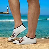 cheap Graphic Print Shoes-Men&#039;s Funny Beach Water Shoes - Cartoon Chicken Print, Quick-Dry Aqua Socks for Swimming, Surfing &amp; Outdoor Activities