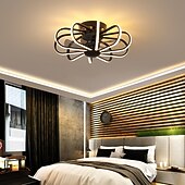 olcso Tompítható mennyezeti lámpák-10-Light 60 cm Tompítható Mennyezeti ventilátor Fém Szilikagél Modern Skandináv stílus 220-240 V