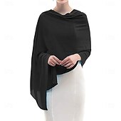cheap Shawls-Women's Wrap Elegant Sleeveless Chiffon Wedding Wraps With Pure Color For Party Spring &amp; Summer