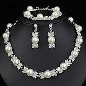 economico Parure di gioielli-Set di orecchini 1 Set Lega 1 Bracciale Orecchini Collana Per donna Lusso Parure di gioielli Per Festival