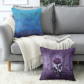 baratos estilo floral e plantas-Capa Decorativa de Almofadas com Penas Bonitas 1PC Capa de Cushion Quadrada Suave para Sofá Capa de Travesseiro para Quarto Sala de Estar