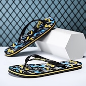 cheap Vacation Sandals-Men&#039;s Camouflage Flip-Flops with Durable Rubber Sole - Perfect for Outdoor and Beach Activities