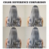 baratos Perucas Sintéticas sem Touca-Perucas sintéticas Ondulado Trama Curly Corte em Camadas Com Franjas Fabrico à Máquina Peruca 28 polegadas A1 Cabelo Sintético Mulheres Clássico Confortável Cores Gradiente Multi Cores