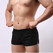 preiswerte Boxershorts für Herren-Herren 1 Stück Boxershorts Patchwork Polyester Atmungsaktiv Weich Bequem Einfach Mittlere Hüfthöhe Schwarz Weiß
