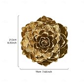 economico sculture murali-Decorazione da parete a forma di fiore a 8 strati, decorazione da parete in resina dorata vintage, ornamento artigianale fatto a mano per la decorazione di pareti di case e negozi