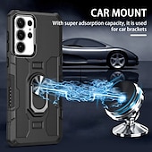 abordables Carcasas Samsung-Funda para teléfono para Samsung Galaxy S24 S23 S22 S21 Ultra Plus A55 A35 A25 A15 5G A34 A54 A73 A53 A33 A23 A13 A72 A52 A32 A22 A12 Cubierta trasera soporte magnético a prueba de golpes retro PC