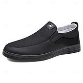 levne Pánské nazouváky a mokasíny-pánské hnědé ležérní slip-on boty se strukturovanou tkaninou, pohodlné a stylové pro každodenní nošení a kancelářské použití
