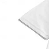  Homens Camisa de golfe Polos Piquê Casual O negócio gola pólo com nervuras Manga Curta Moda Básico Côr Sólida Botões Verão Primavera & Outono Normal Branco Verde Claro Azul Marinho Camisa de golfe