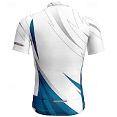 tanie Męskie koszulki-Męskie Koszulka rowerowa Geometryczny Krótki rękaw Rower Tee Tshirt Dżersej z 3 tylnymi kieszeniami Kolarstwo górskie Szybkie wysychanie Anatomiczny kształt Odprowadzające wilgoć Oddychający Sport