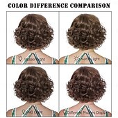 cheap Party Wigs-Synthetic Wig Wavy Curly Weave Asymmetrical Neat Bang Machine Made Wig 12 inch A1 Synthetic Hair Women&#039;s Classic Comfortable Color Gradient Ombre