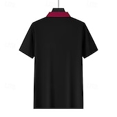 voordelige Klassieke polo voor heren-Voor heren Polo met kwartrits Golfshirt Dagelijks Feestdagen Kwart ritssluiting Korte mouw Modieus Basic Kleurenblok Lapwerk Zomer Lente Normale pasvorm Licht Blauw Zwart Wit Wijn Marineblauw Oranje